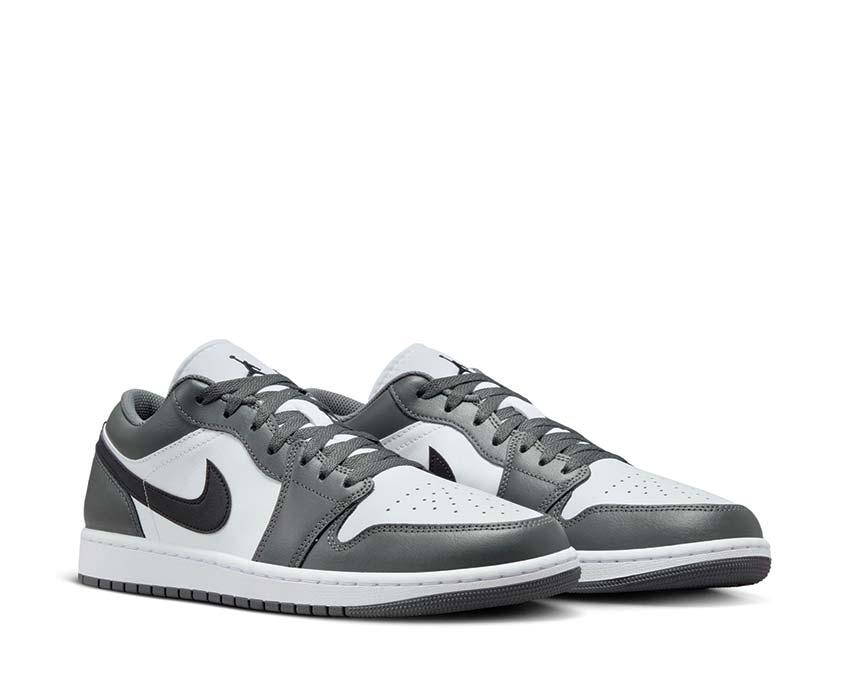 Air Jordan 1 Low White / Black - Iron Grey 553558-152