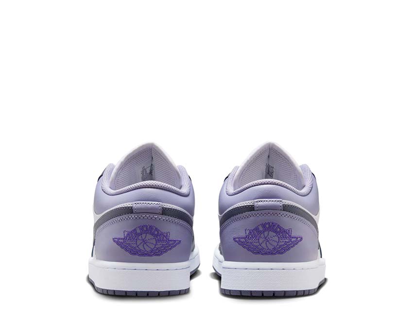 Air Jordan 1 Low White / Indigo Haze - Dark Blue Grey 553558-145