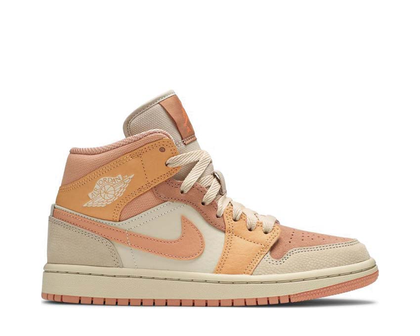 Air Jordan 1 Mid Atomic Orange / Apricot Agate - Terra Blush DH4270-800