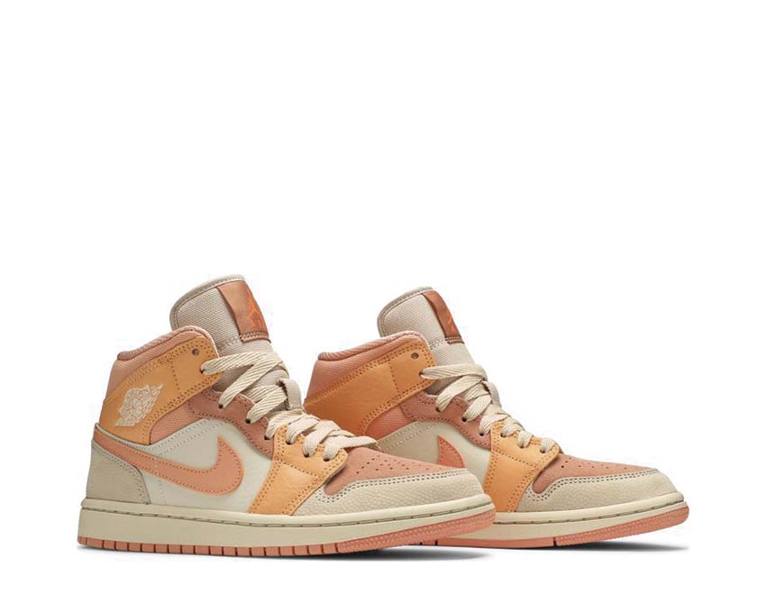 Air Jordan 1 Mid Atomic Orange / Apricot Agate - Terra Blush DH4270-800