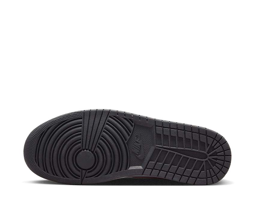 Air Jordan 1 Mid Black / Fire Red - White 554724-079