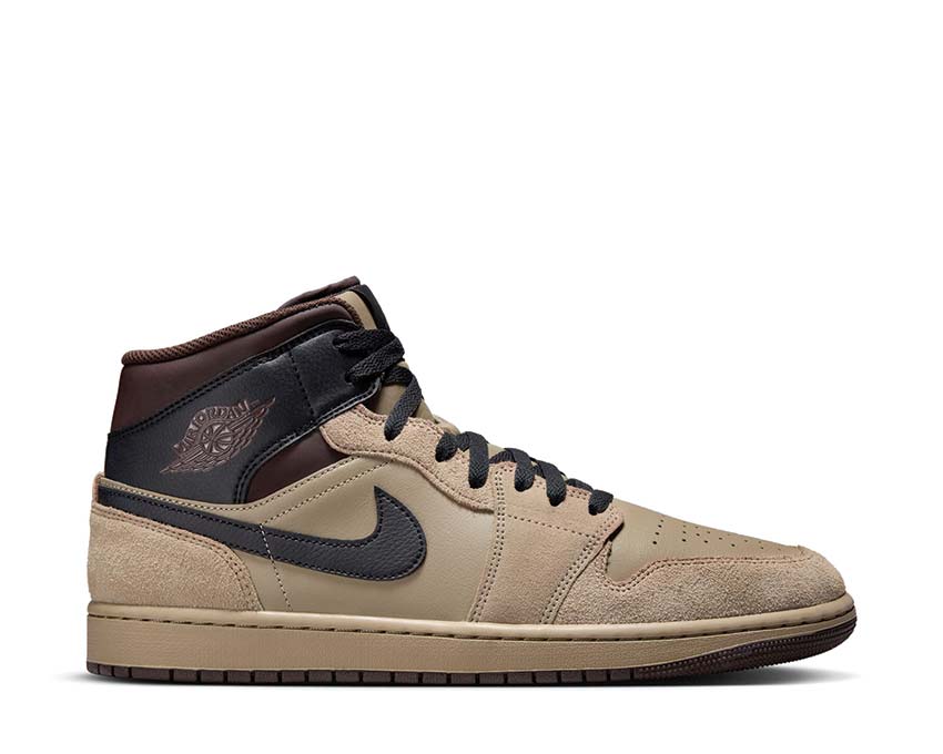 Air Jordan 1 Mid Khaki / Black - Baroque Brown HV6422-200