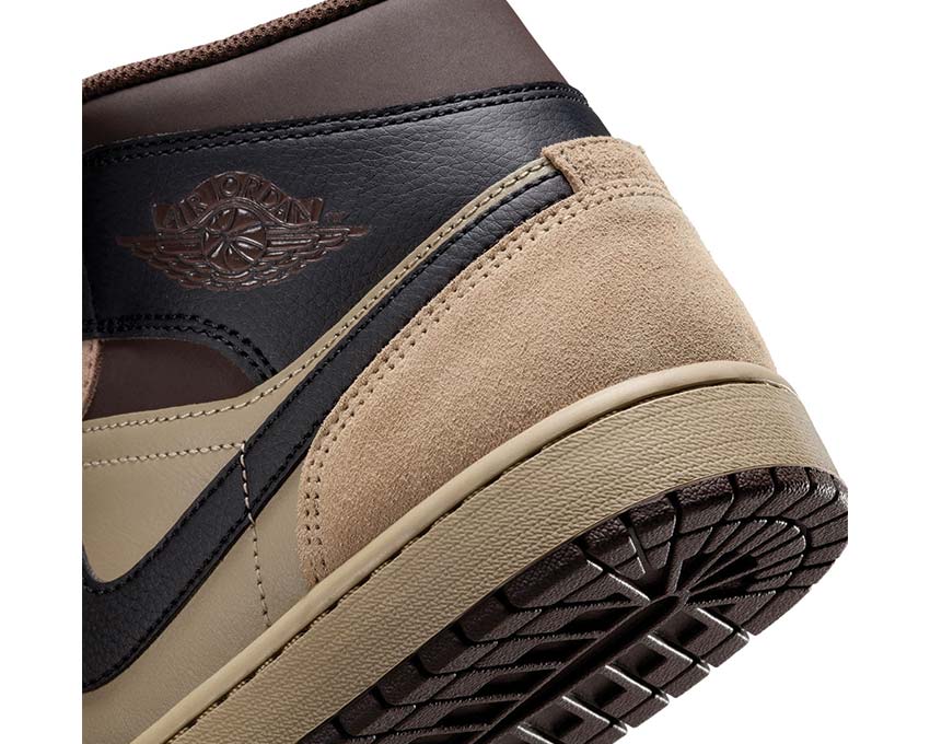 Air Jordan 1 Mid Khaki / Black - Baroque Brown HV6422-200