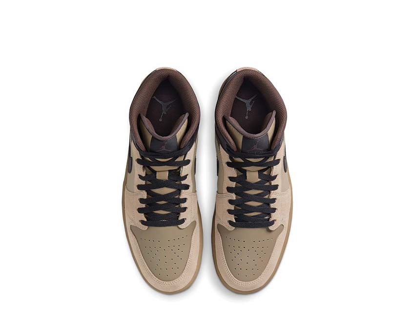 Air Jordan 1 Mid Khaki / Black - Baroque Brown HV6422-200
