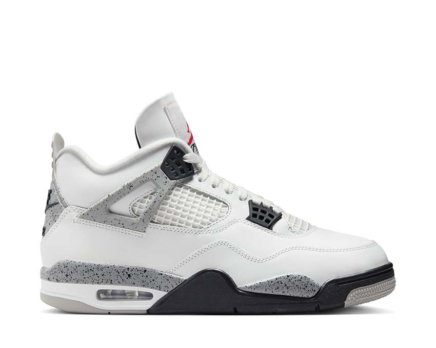 Air Jordan 4 Retro "White Cement" Summit White / Fire Red - Cement Grey - Black FV5029-100
