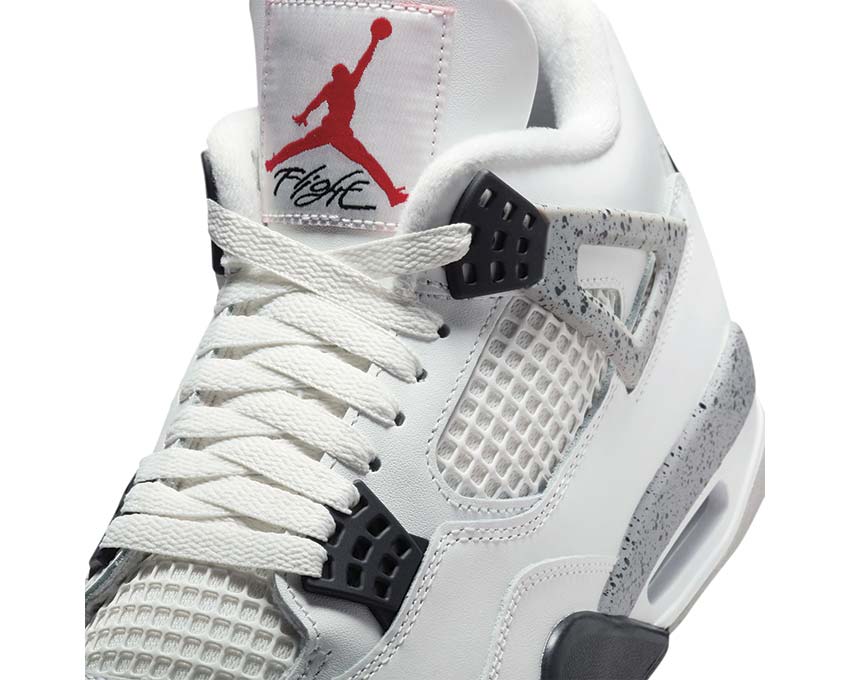 Air Jordan 4 Retro "White Cement" Summit White / Fire Red - Cement Grey - Black FV5029-100