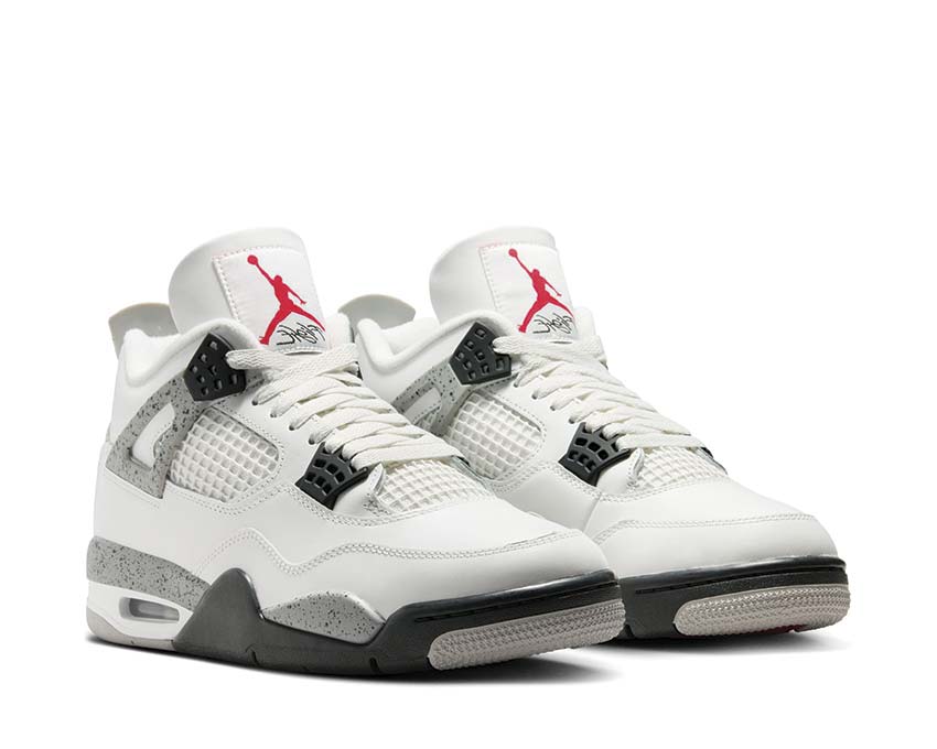 Air Jordan 4 Retro "White Cement" Summit White / Fire Red - Cement Grey - Black FV5029-100