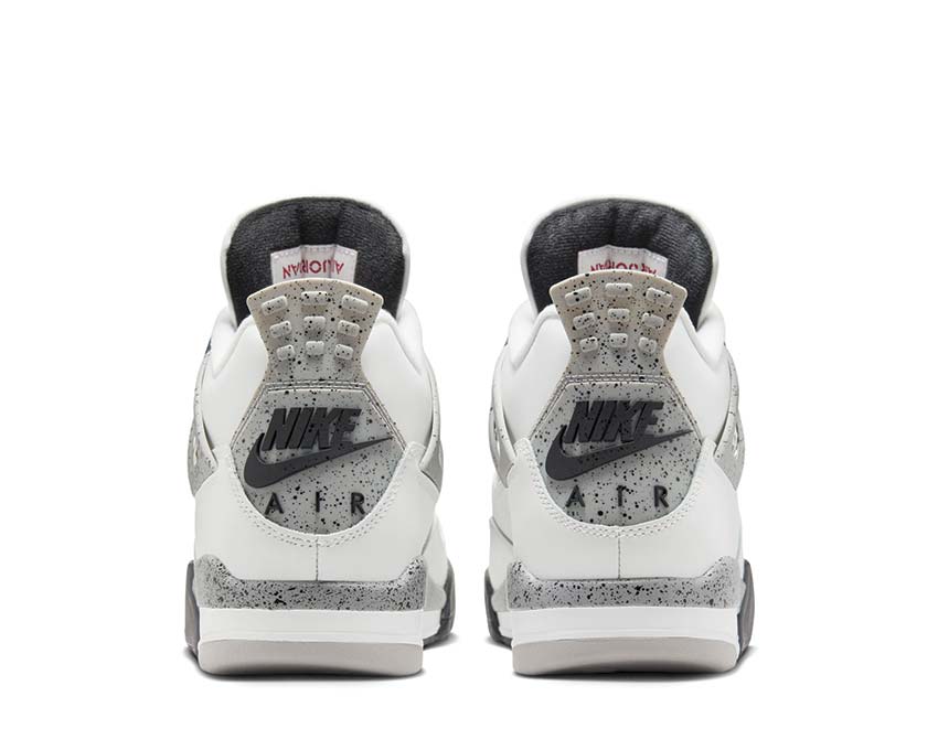 Air Jordan 4 Retro "White Cement" Summit White / Fire Red - Cement Grey - Black FV5029-100
