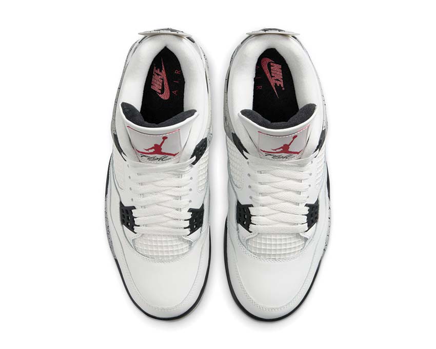 Air Jordan 4 Retro "White Cement" Summit White / Fire Red - Cement Grey - Black FV5029-100