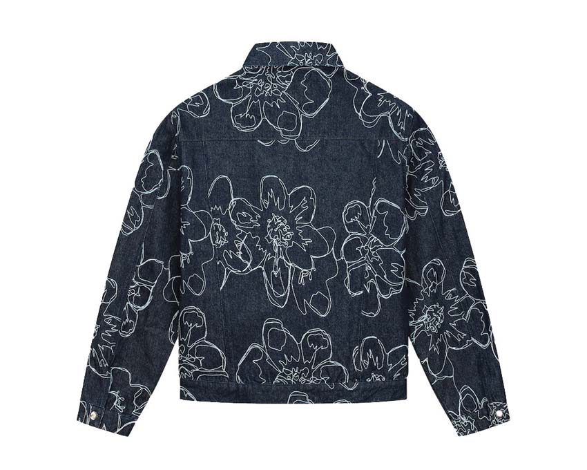 Arte Flower Stitch Denim Jacket Navy AW24-064J