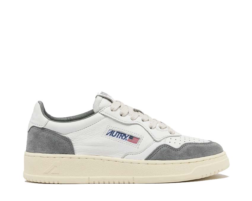 Autry Medalist Low  Goat / Suede - Wht Grey AULMGS37
