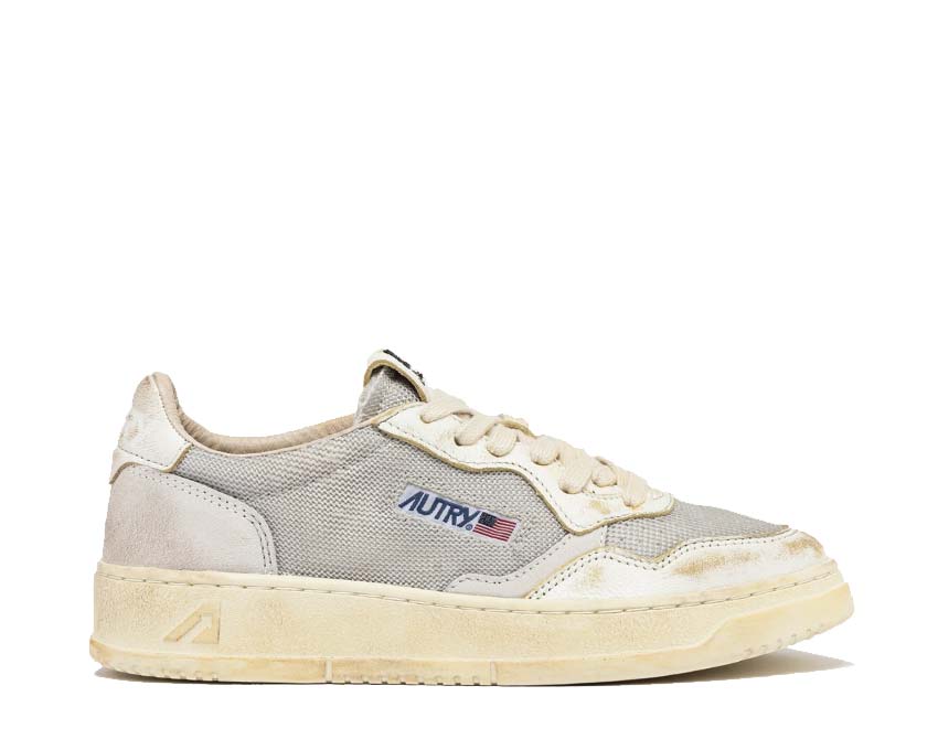 Autry Super Vintage Low Dragon / oat Grey - White AVLMDA03