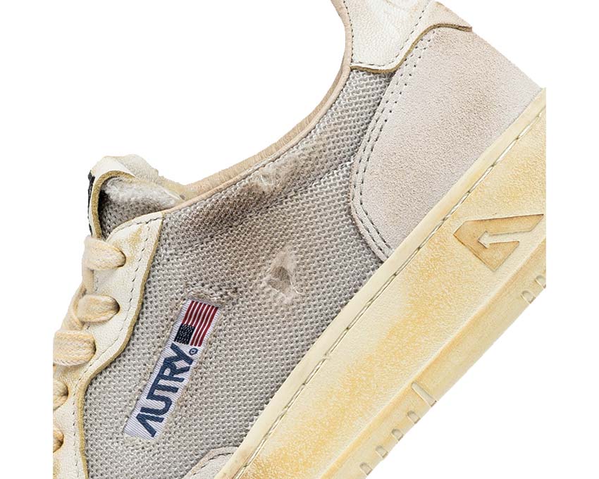 Autry Super Vintage Low Dragon / oat Grey - White AVLMDA03