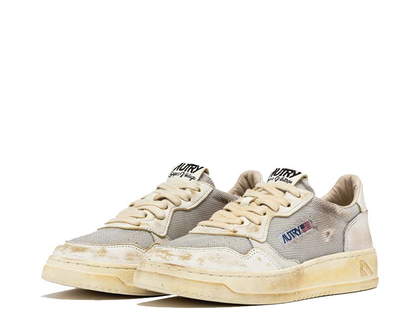 Autry Super Vintage Low Dragon / oat Grey - White AVLMDA03