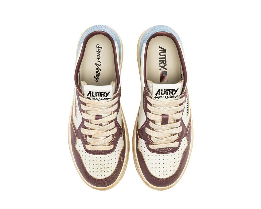 Autry Super Vintage Low Leat / Leat Wht- Cel Rtup AVLMSV47