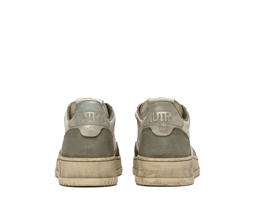 Autry Super Vintage Low White / Silver Leather - Lizard Suede AVLMLS10