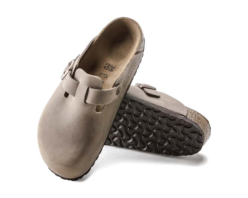 Birkenstock Boston Suede Natural Leather Oiled - Tabacco Brown 0960811