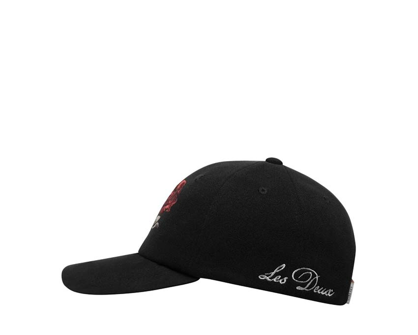 Les Deux Felipe Brushed Dad Cap Black 100100