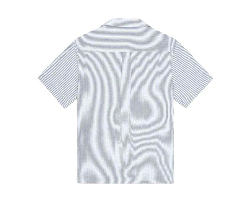 Les Deux Lukas Stripe Cotton Linen SS Shirt 1001383-203