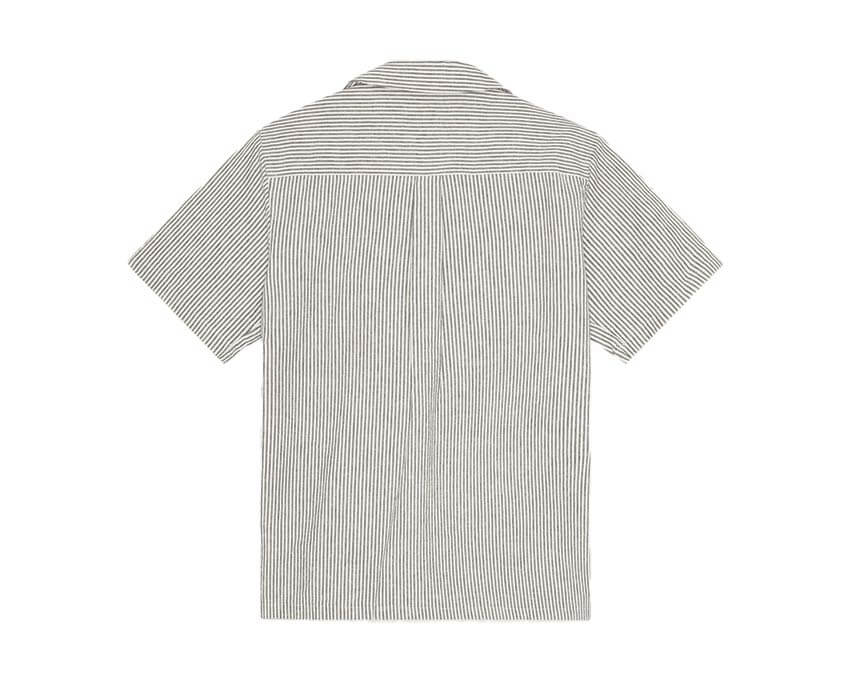 Les Deux Lukas Stripe Cotton Linen SS Shirt 1001383-826