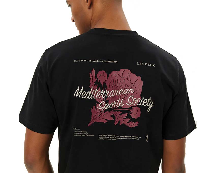 Les Deux Mediterranean T-Shirt Black LDM101211