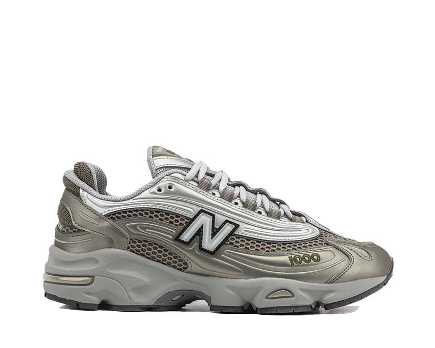 New Balance 1000 Arid Stone / Light Silver Metallic / Dark Alpine Green M1000N