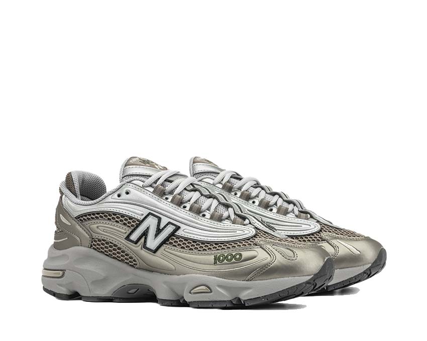 New Balance 1000 Arid Stone / Light Silver Metallic / Dark Alpine Green M1000N