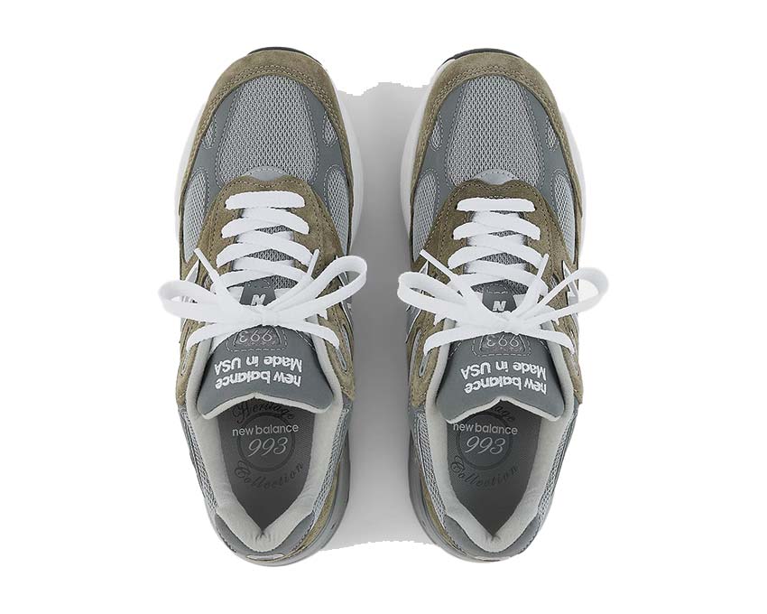 New Balance Made in USA 993 Covert Green / Medium Gray - White U993CG