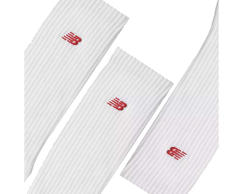 New Balance Patch Logo Crew 3 Pack White LAS51263WT