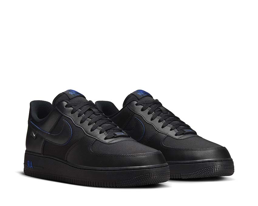 Nike Air Force 1 '07 Black / Black - Astronomy Blue - DK Smoke Grey HM9605-001