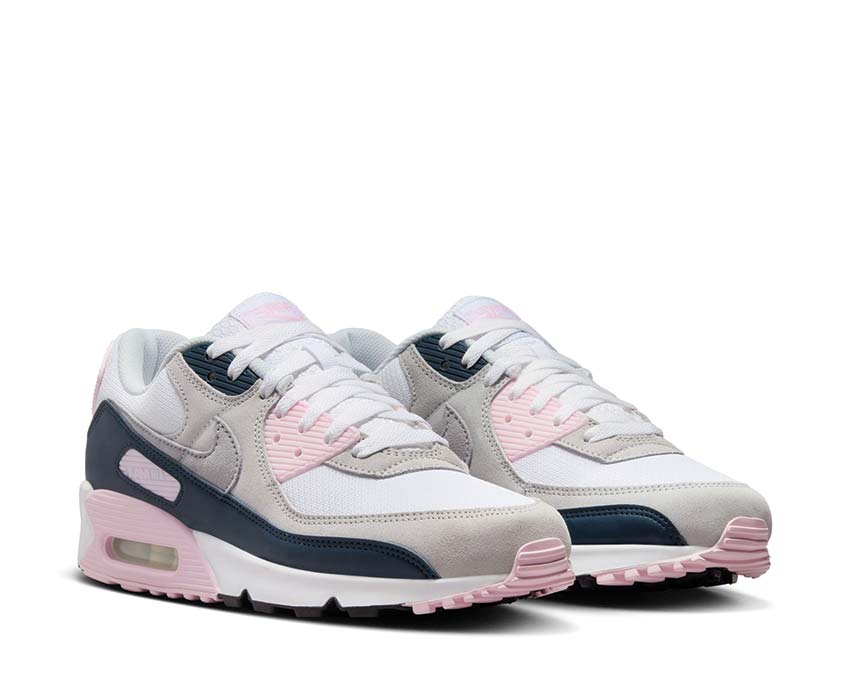 Nike Air Max 90 White / Wolf Grey - Pink Foam - Armory Navy DM0029-106