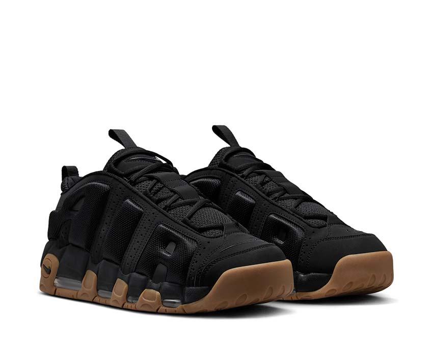 Nike Air More Uptempo Low Black / Black-Gum Med Brown FZ3055-003