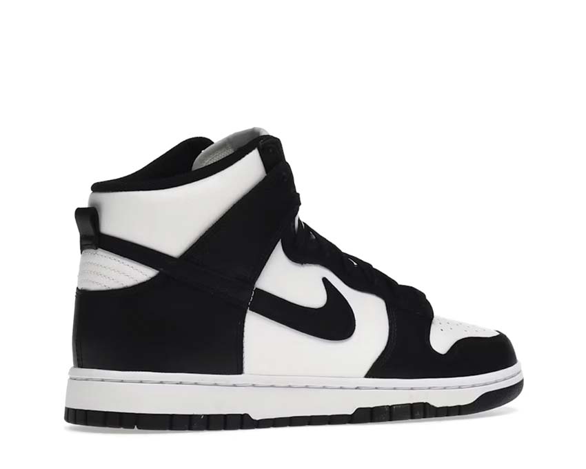 Nike Dunk High Retro White Black Orange sole — two-tone rubber sole