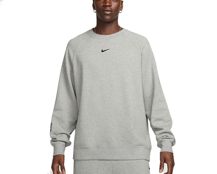 Nike M NRG Nocta CS Crew Fleece DK Grey Heather Black FN8160 063