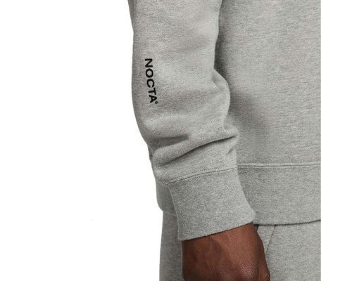Nike M NRG Nocta CS Crew Fleece DK Grey Heather Black FN8160 063 500x