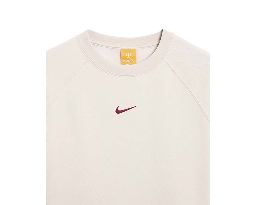 Nike x NOCTA CS Fleece Crewneck Beige best Red FN8160 104 2
