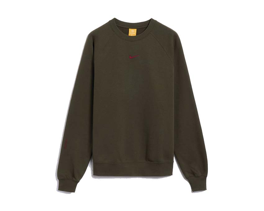 Nike x NOCTA CS Fleece Crewneck Cargo Khaki / Team Red FN8160-325