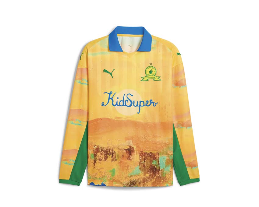 Puma KidSuper MSFC LS Retro Shirt Pelé Yellow-Fast Green 782750-22