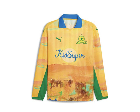 Puma KidSuper MSFC LS Retro Shirt Pelé Yellow-Fast Green 782750-22