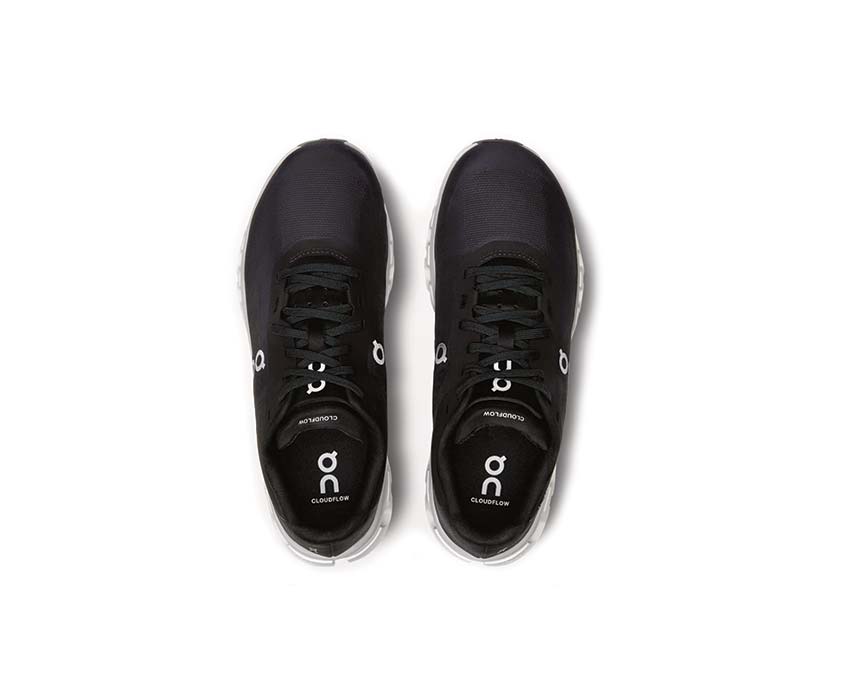 On Cloudflow 4 W Black/White suela — CloudTec reactivo zapatilla running mujer