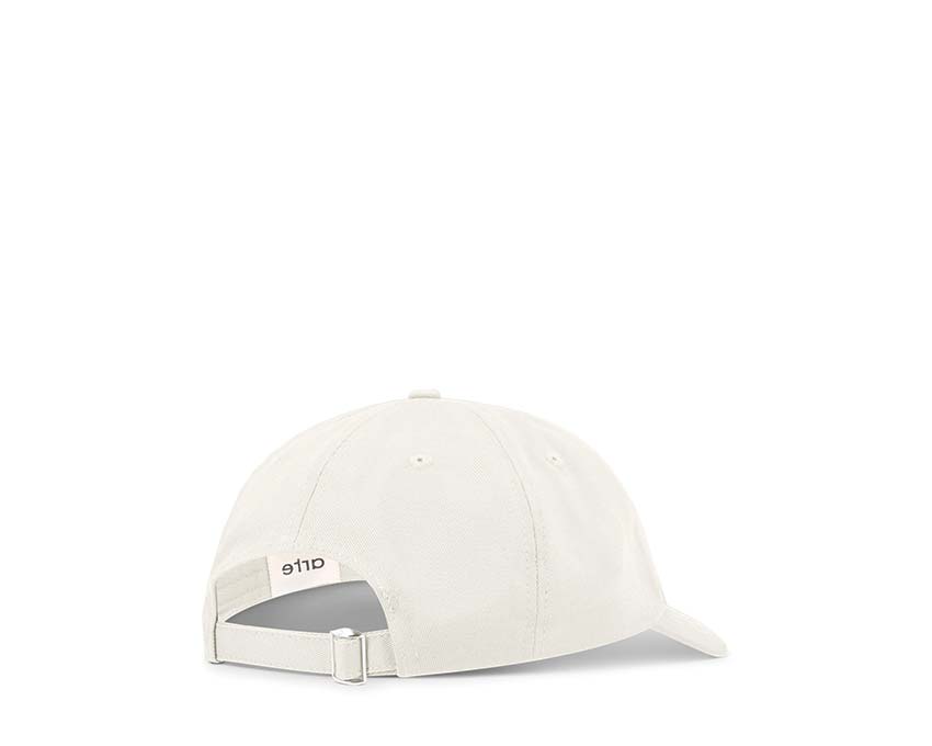 André woven logo-trim hat White