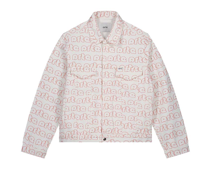Arte Jackson Allover Logo Jacket Red / White SS23-082J