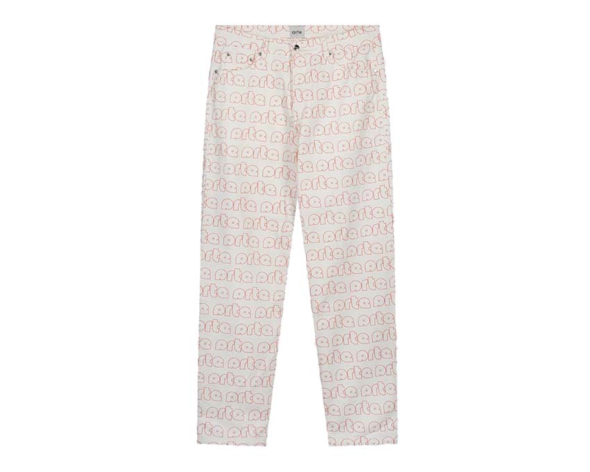 Arte Paul Allover Pants Red / White SS23-081P