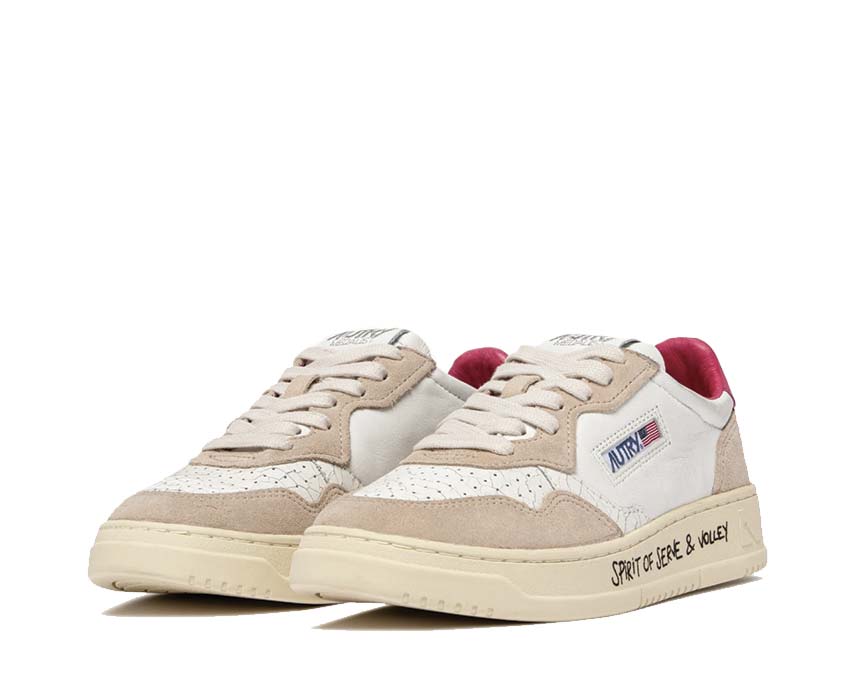 Autry Medalist Low W White / Leat - Fuchsia AULWVY04