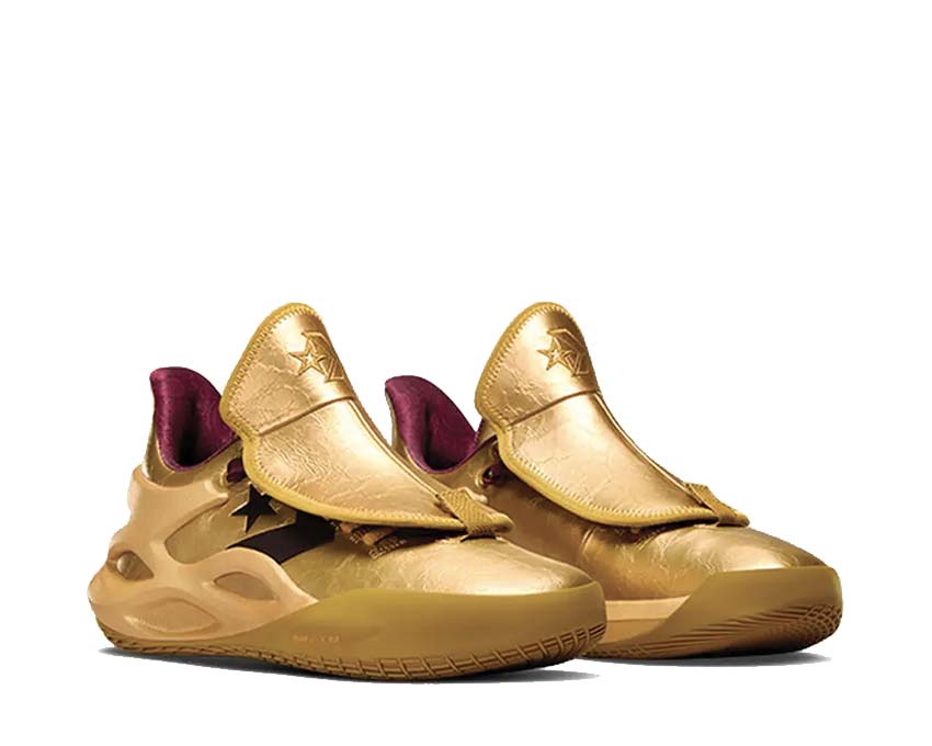 Converse Wonka All Star BB Trilliant CX OX Gold / Velvet Brown A08158C