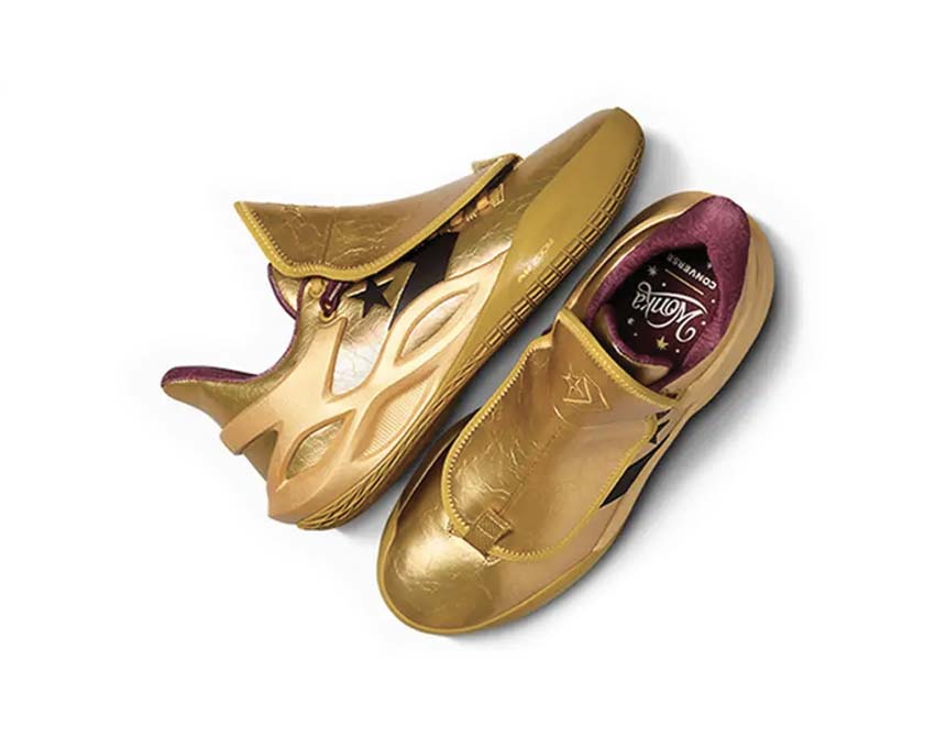 Converse Wonka All Star BB Trilliant CX OX Gold / Velvet Brown A08158C