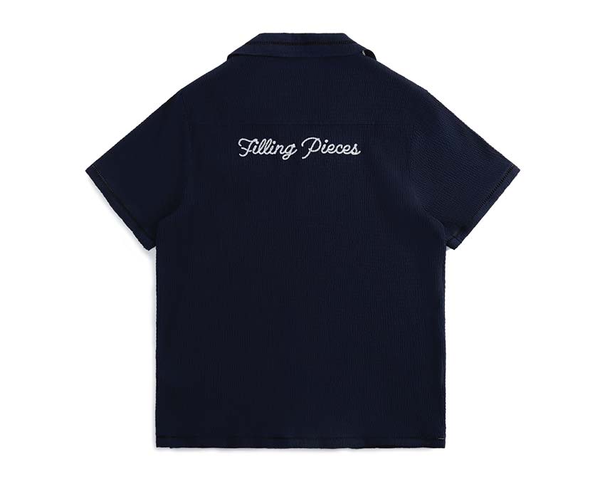 Filling Pieces Resort Shirt Seersucker Navy