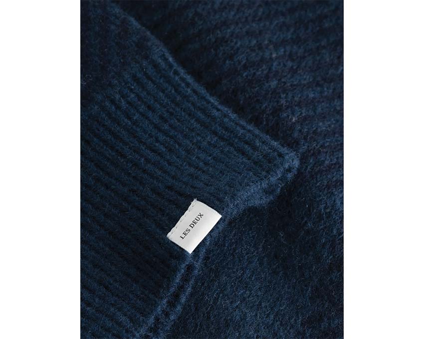 Les Deux Buffalo Recycled Knit Midnight Blue / Ivory 468215