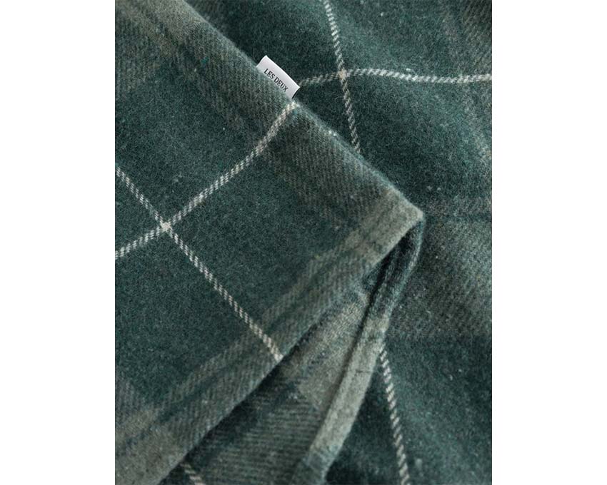 Les Deux Lennon Check Shirt Olive Night / Dusty Moss LDM410137