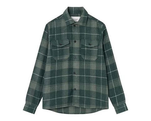 Les Deux Lennon Check Shirt Olive Night / Dusty Moss LDM410137